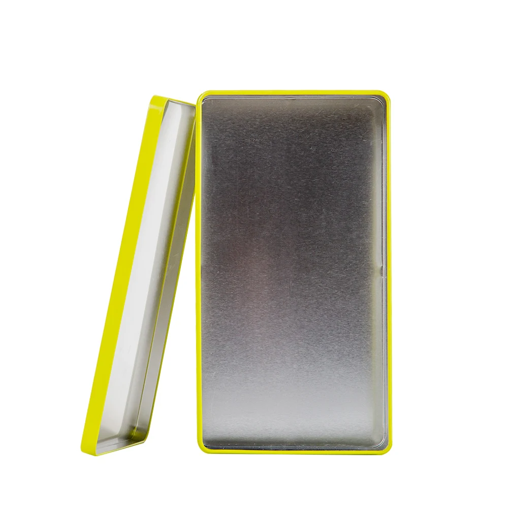 Прямоугольная пустая жестяная коробка высокого качества, Подарочная коробка для ювелирных изделий и хранения, Домашний Органайзер