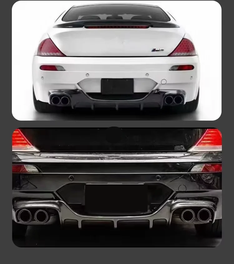 Factory Car M6 E63 E64 Carbon Fiber Diffuser v Style Car Rear Bumper Splitter Diffuser Lip for BMW M6 E63 E64 Auto Body Kits