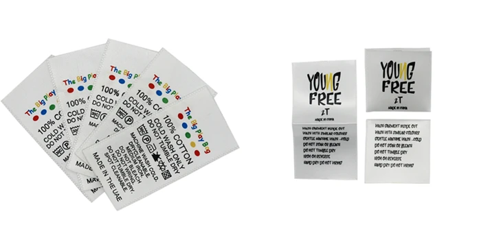 Custom Garment Main Label Miter Fold Printed Stain Label for Clothing