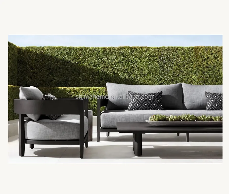 New outdoor sofa set furniture lounge chair outdoor garden sets aluminum lounge chair
