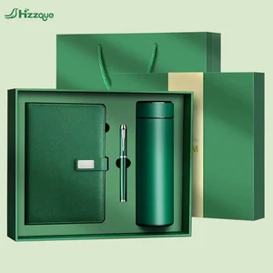 Corporate Gift Set Luxury Promotional Vacuum Flask with Temperature Display and Diary Pen Gift Sets for Men and Women