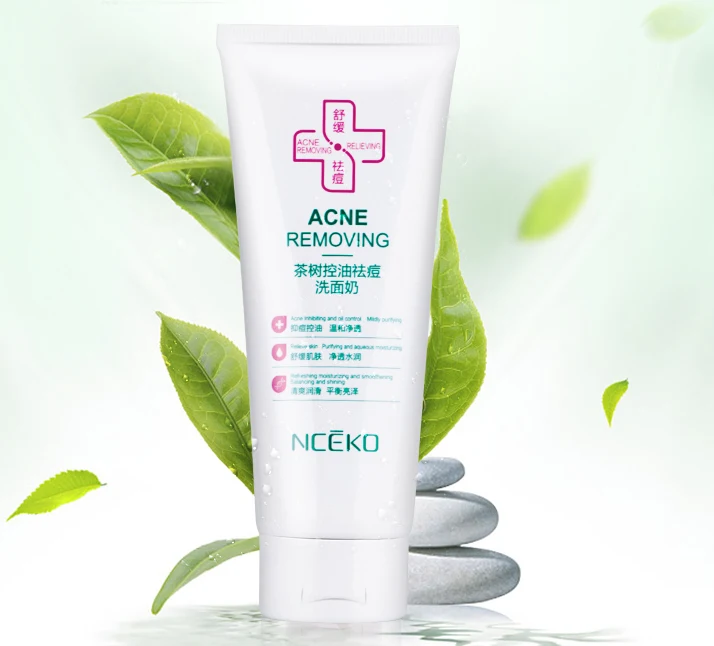 Acne Removing Tea Tree Oil Control Face Cleanser Anti Acne Face Wash