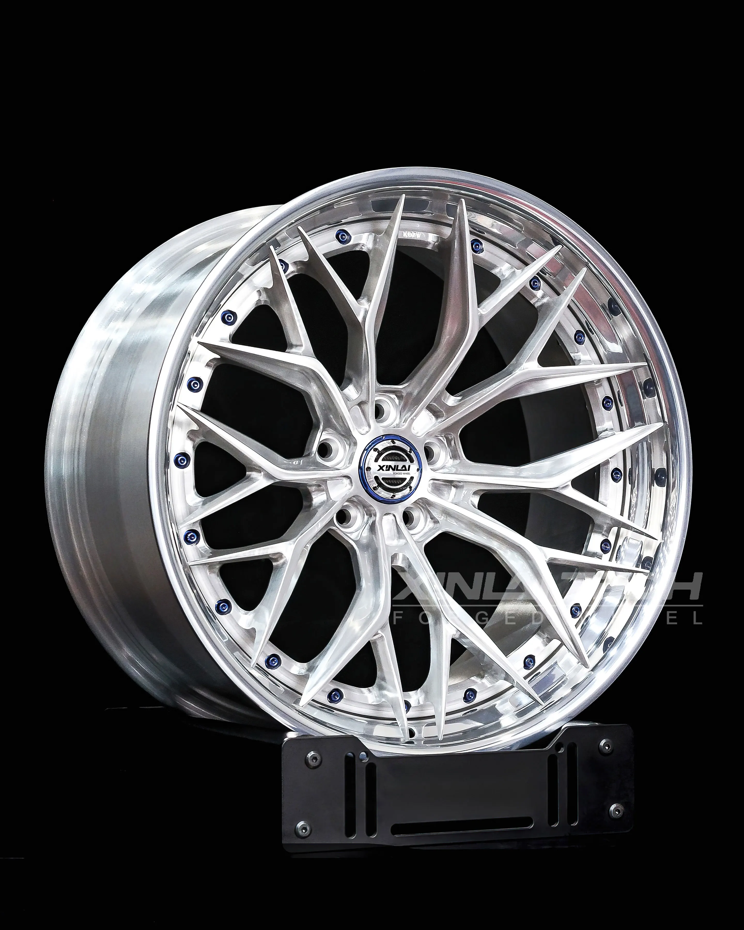 XL Hyper Silver Brushed Custom Two Piece Forged Alloy Wheels 5x108 5x112 5x120 Rims for Land Rover Jaguar Audi BMW Mercedes - Image 5