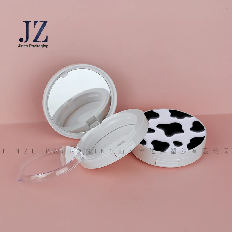 Jinze Round Shape 3D Print Top Cosmetic Powder Container Compact Powder case