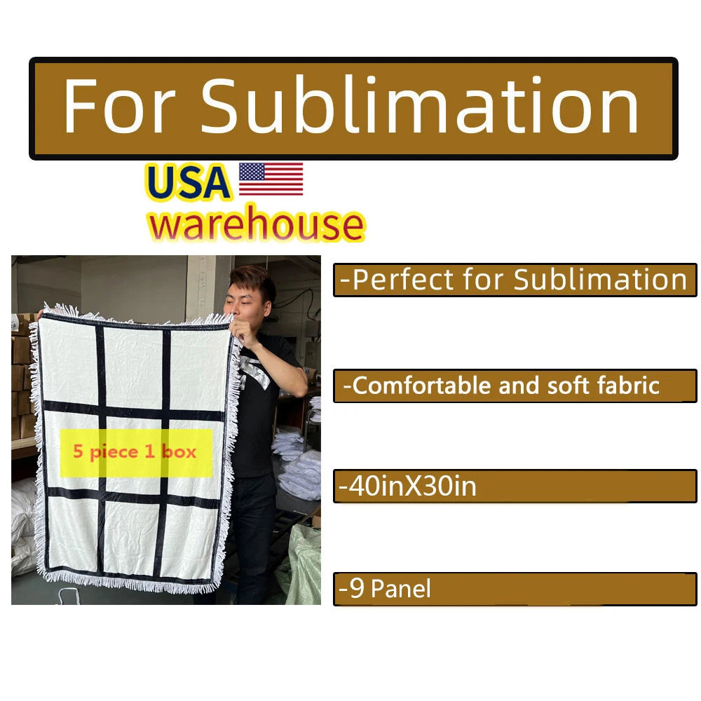 Us Warehouse Free Shipping Sublimation Blankets Blank For Press Printed