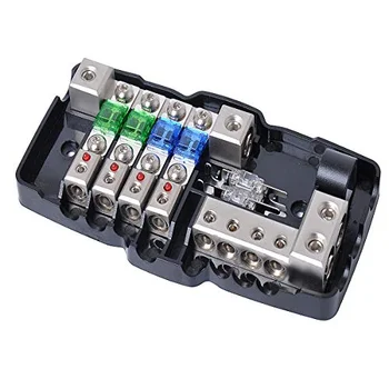 Portafusibile In Linea 2 Vie Per Fusibili ANL - Jex Electronics JTB-FH-61V Con Display Voltaggio