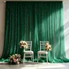 Tenda in tulle verde con perle