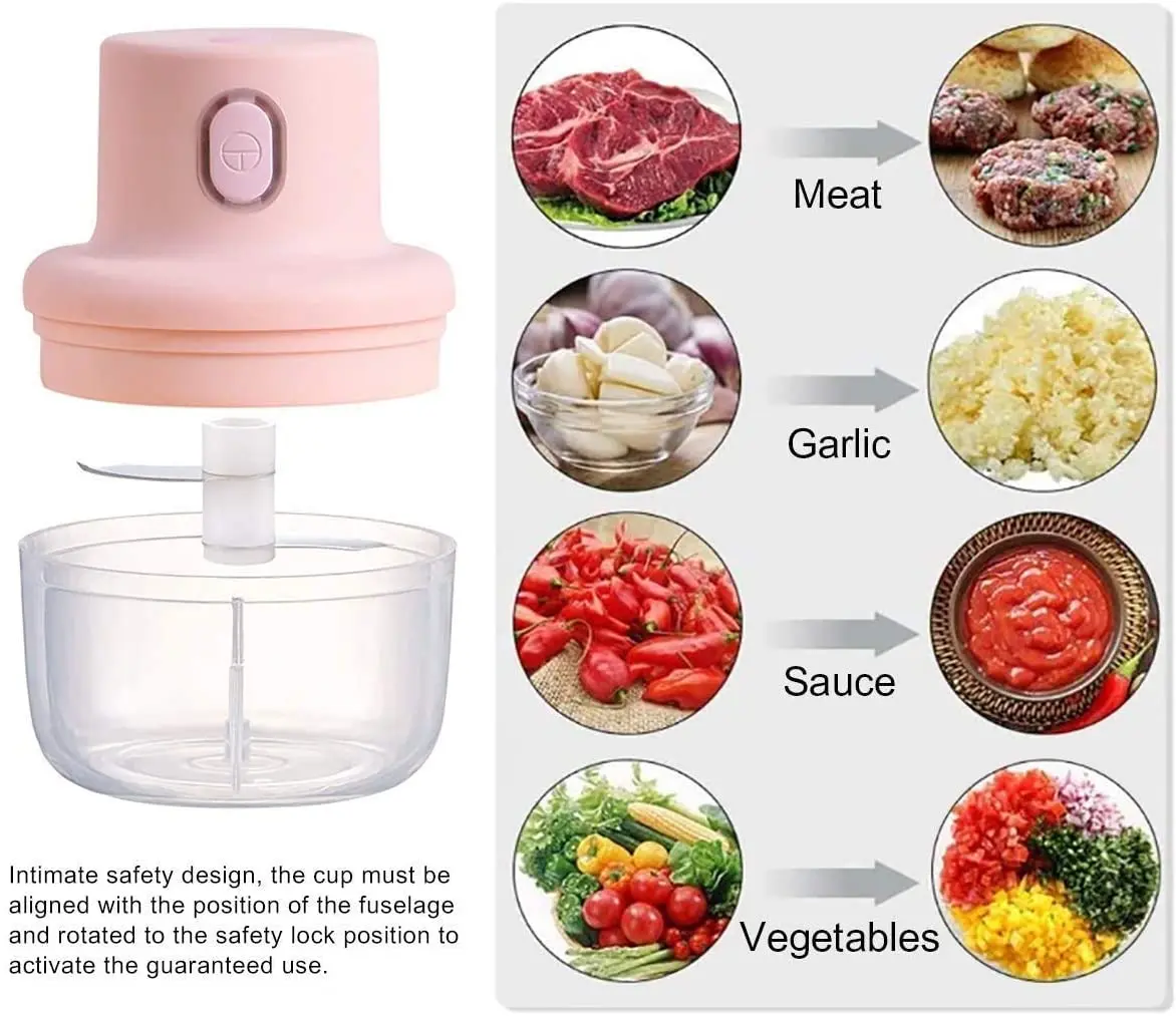 Бытовой электрический измельчитель еды, перезаряжаемый кухонный мини-миксер для еды, простой в использовании маленький мясорубка, в наличии