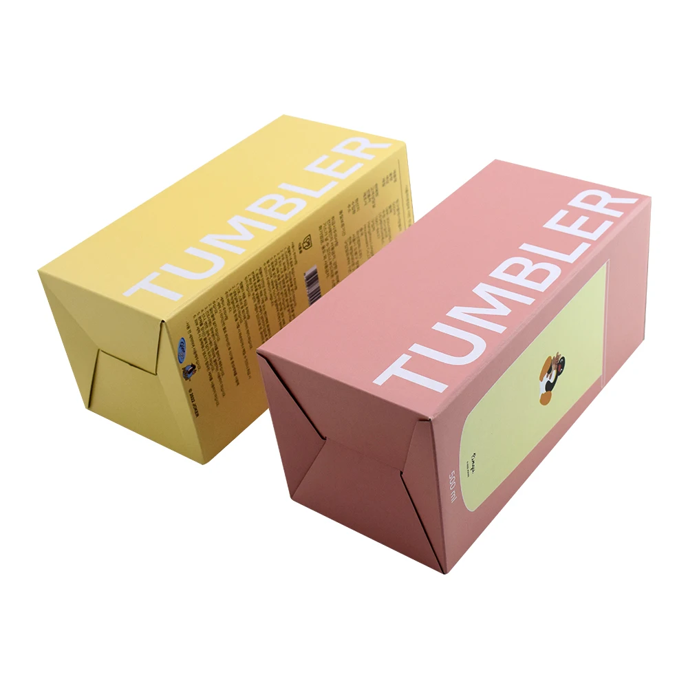 Custom Logo Design Tumblers Box Packaging Cardboard Corrugated Water Bottle Shipping Box for Tumblers