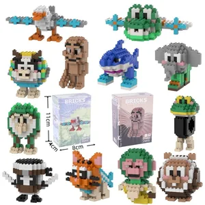 AI Shanhaijing Microparticle Plastic Building Blocks Toy Blind Box Stick Man Hand-made Model Educational Assembled Children's