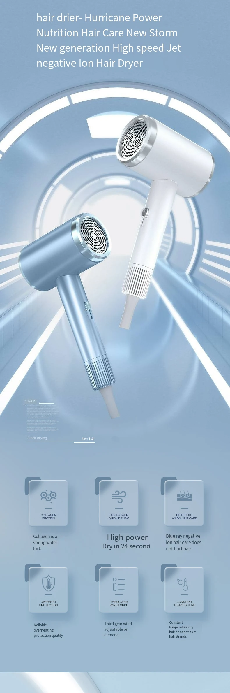 Hair Dryer With Concentrator