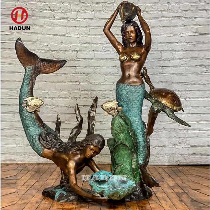Outdoor Life Size Pool Brass Bronze Nude Mermaid Statues Buy Nude