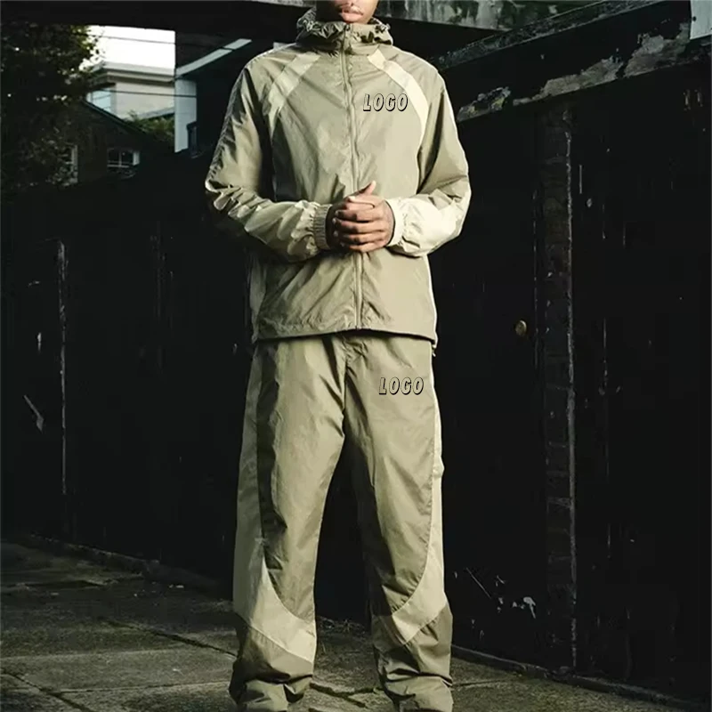 Custom Men's Streetwear Tracksuit with 300 Grams Fabric Weight Polyester Waterproof and 7 Days Sample Order Lead Time