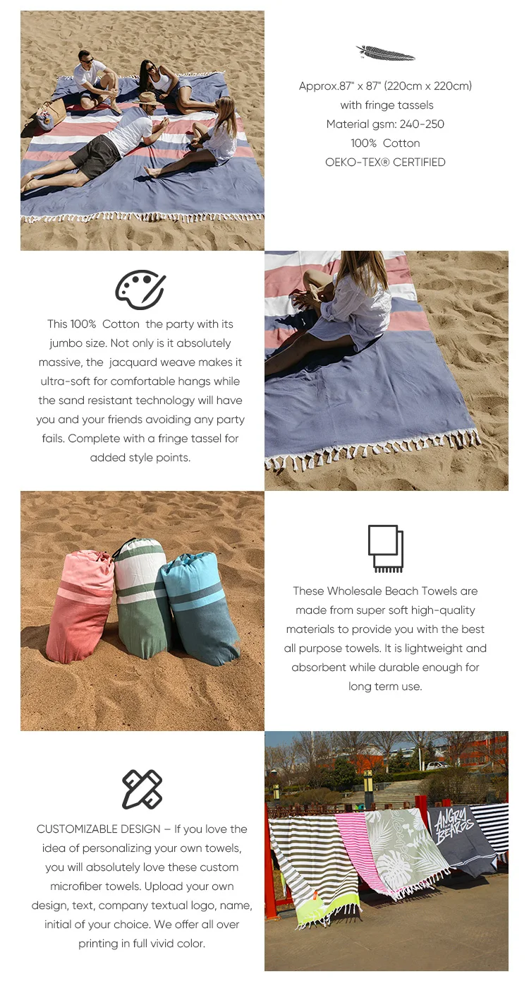Large Size Beach Towel Sandfree Super Absorbent Oversized Microfiber Or