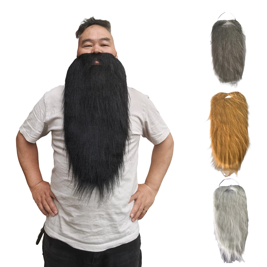 FIESTAS GUIRCA Barba Gris Extra – Accesorio De Disfraz Para Hombre, Ideal Para Fiestas Medievales Y Halloween