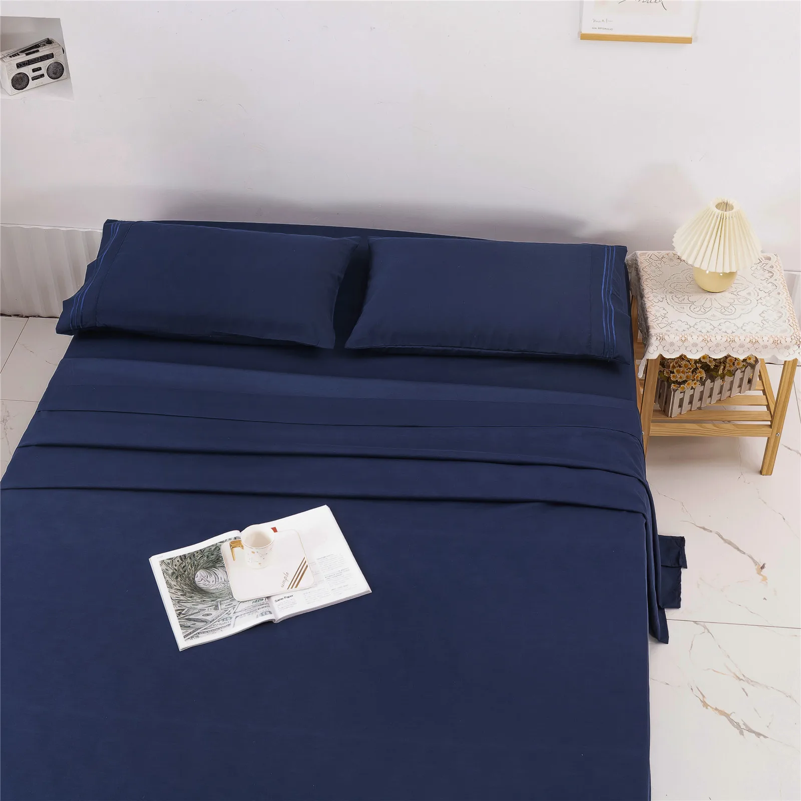 High Quality Hotel Sheets White Bed Linen Queen King Twin Sheet Set