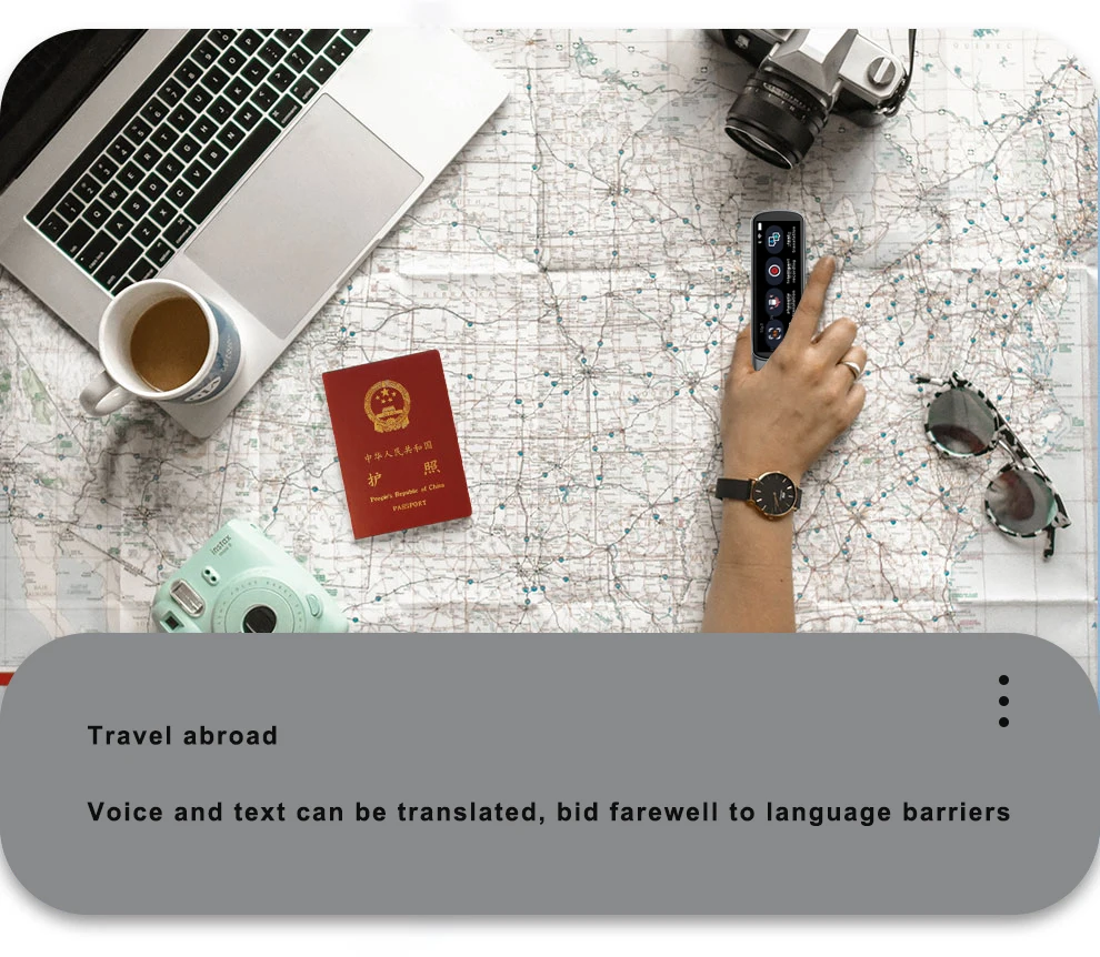 Two Way Instant Multilingual Translation Real Time Language Translator Device BT Smart Translation Pen Stick Portable