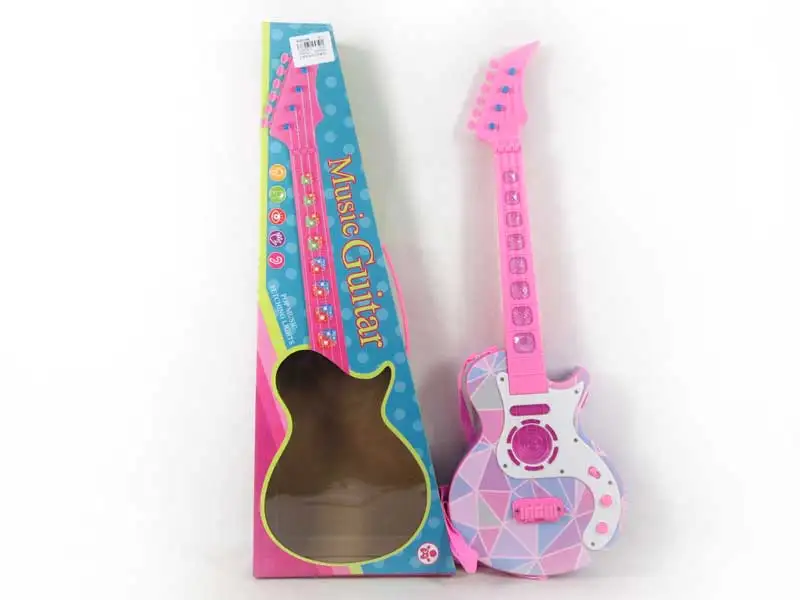 1 Girls Pink Toy Guitar Kids Musical Music Learning Doll Guitarra Juguete Nina 