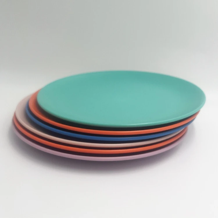 Luxury Dinner Plates Ecofriendly Recycle Plastic Dinner Snack Round