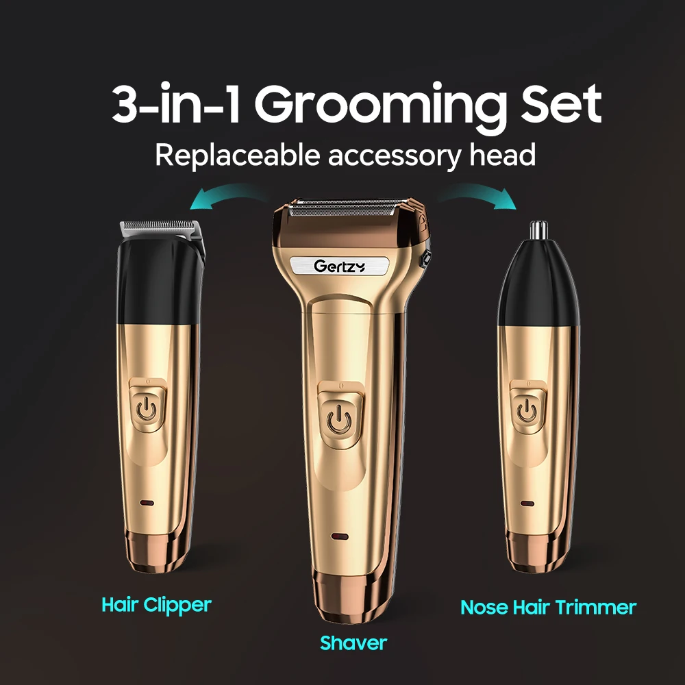 USB Powered Digital Three-in-one High-Performance Reciprocating Electric Razor for Personal Beards Electric Shaver supplier
