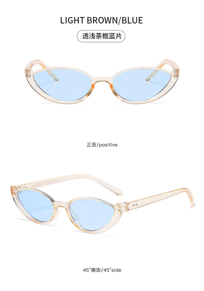 Cat-eye Half Frame Sunglasses Women Hip Hop Y2K Retro Ins Glasses Fashion Trend Small Frame Sunglasses Women