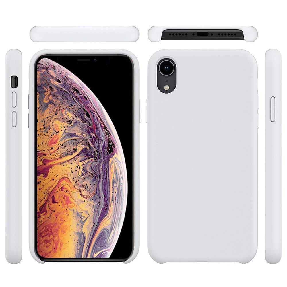 High Quality Soft Phone Case Liquid Silicone Cover Fiber Inside Silicon  Back Cover Case For Iphone 11 12 Case Fundas De Telefono - Buy Liquid  Silicone