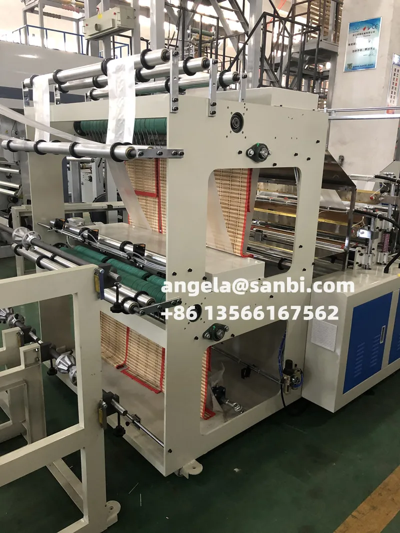 6 Lines Full Automatic  Biodegradable Plastic T Shirt Shopping  Bag Making Machine