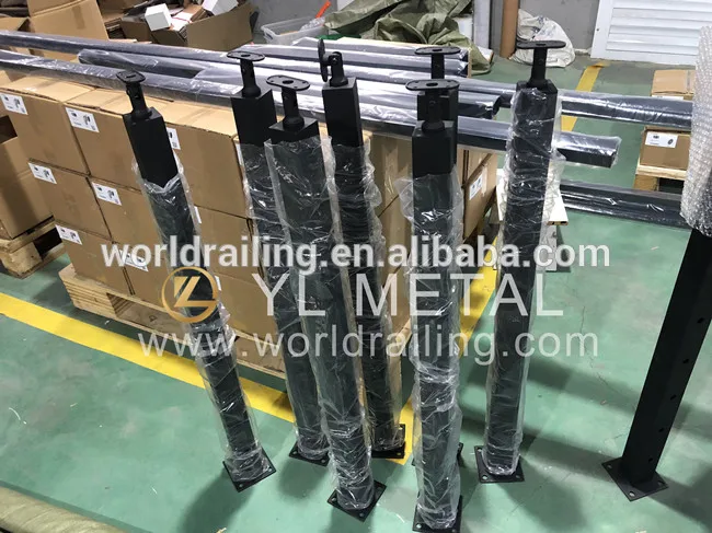 YL Black Square Post Cable Railing for Stair