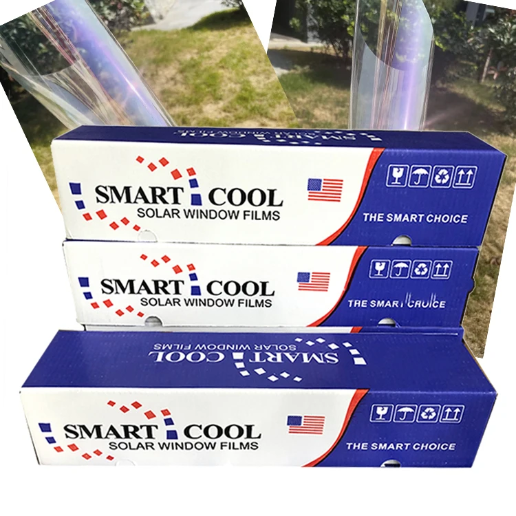 Free Sample VLT 85% 70% Red Blue Color 60in*100ft Car Solar Window Tint Film Chameleon Window Film