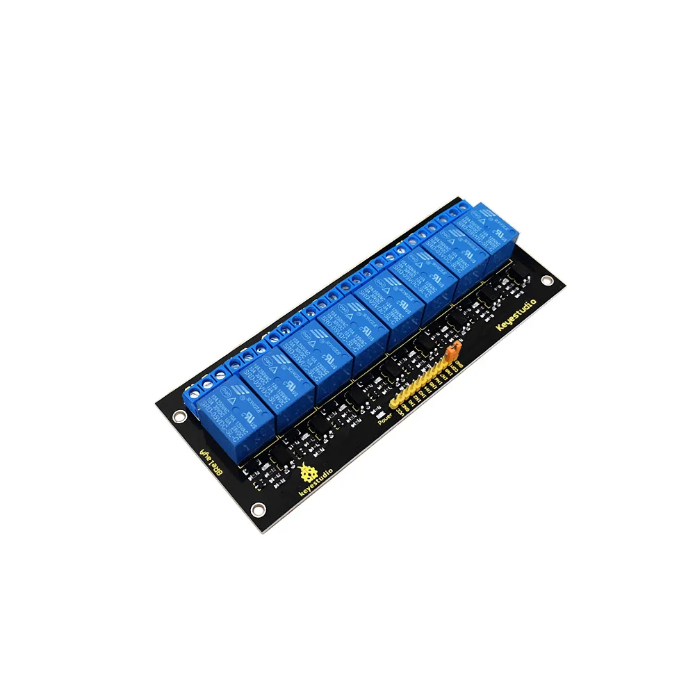 Keyestudio 8 Channel 5V Road Relay Shield for Arduino 250V/10A AC DC Element Relay Module