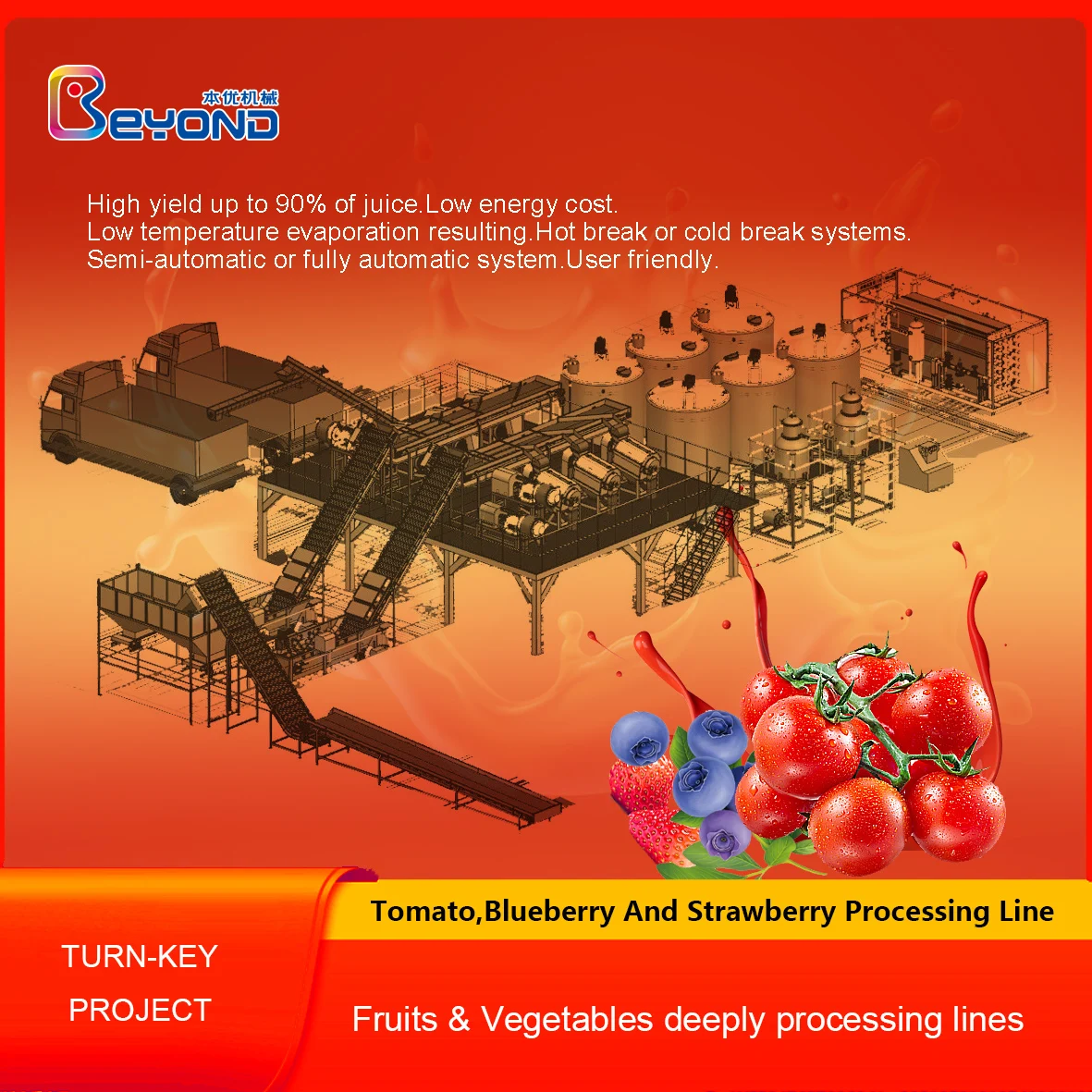 Tomato Paste Production Line Tomato Processing Machine Machine