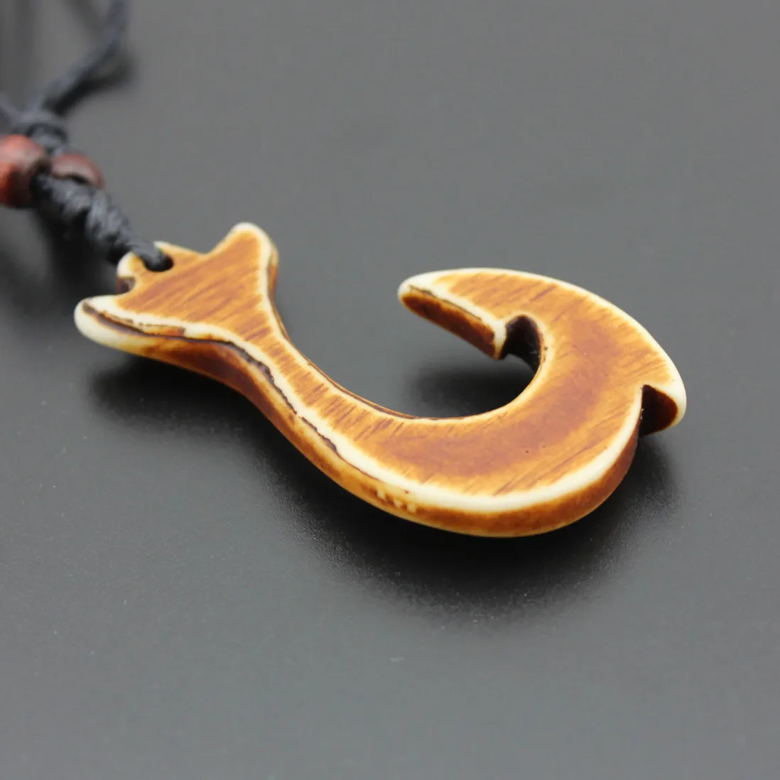 Retro New Zealand Maori Tribal Fishhook Necklaces Traditional Handmade