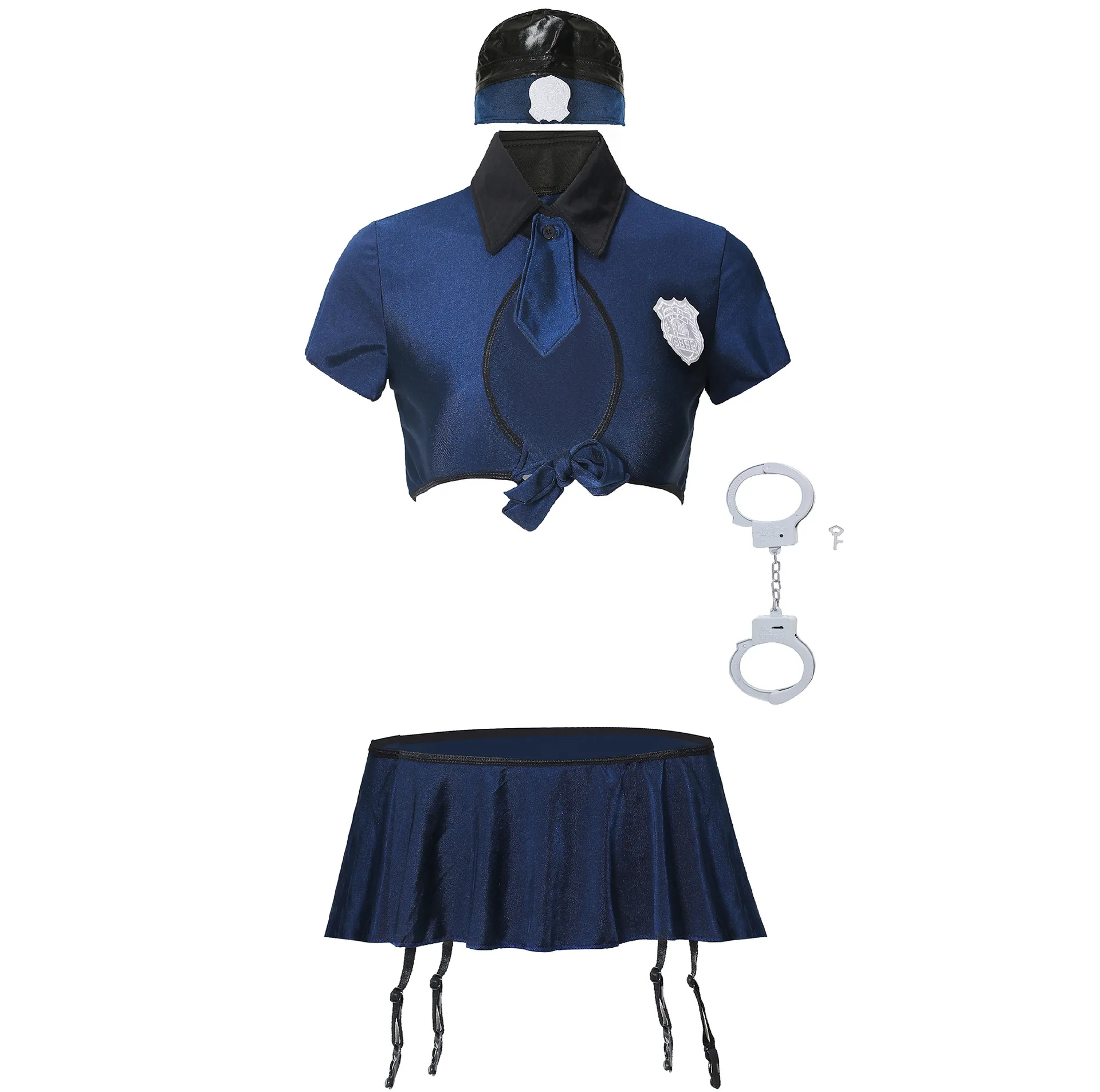 Ragazze Cute Police Costume Halloween Cosplay Blue poliziotta per bambini  Carnival Party Dress Set - AliExpress