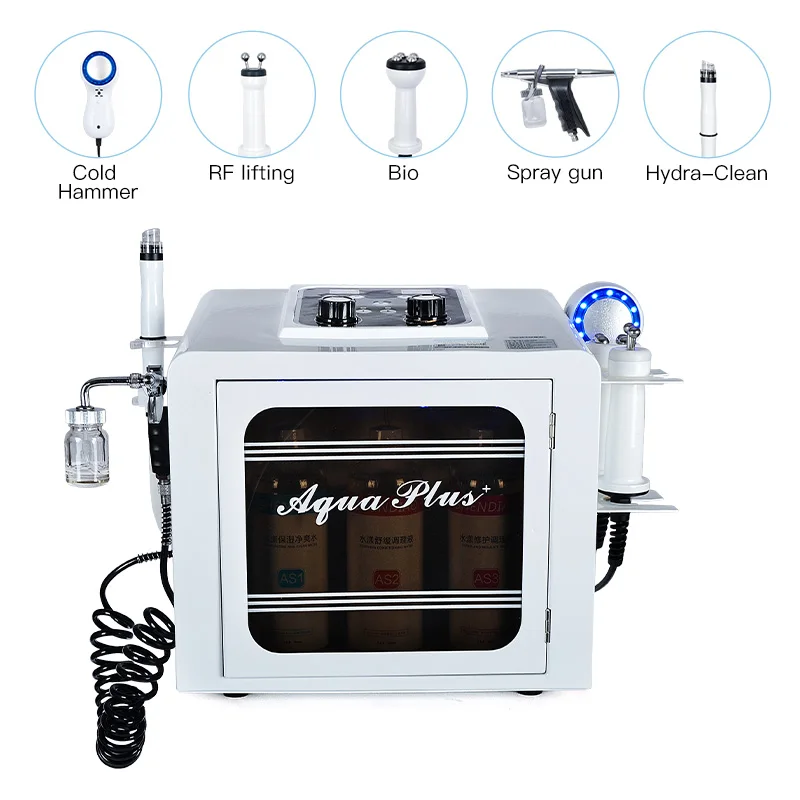 8 in 1 Small Bubble Hydro Dermabrasion Machine Facial Aqua Peeling Facial Machine Oxygen Jet Hydra Beauty Machine