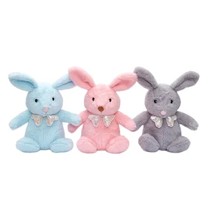 ODM/OEM Custom Eco-Friendly Recycled Plush Fabric Soft Bunny Rabbit Toy with PP Cotton Filling Unique Size and Color Available