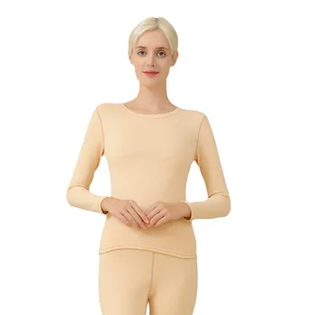 Hot Sale for Women Thermal Underwear Set O-neck Polyester for Autumn and Winter