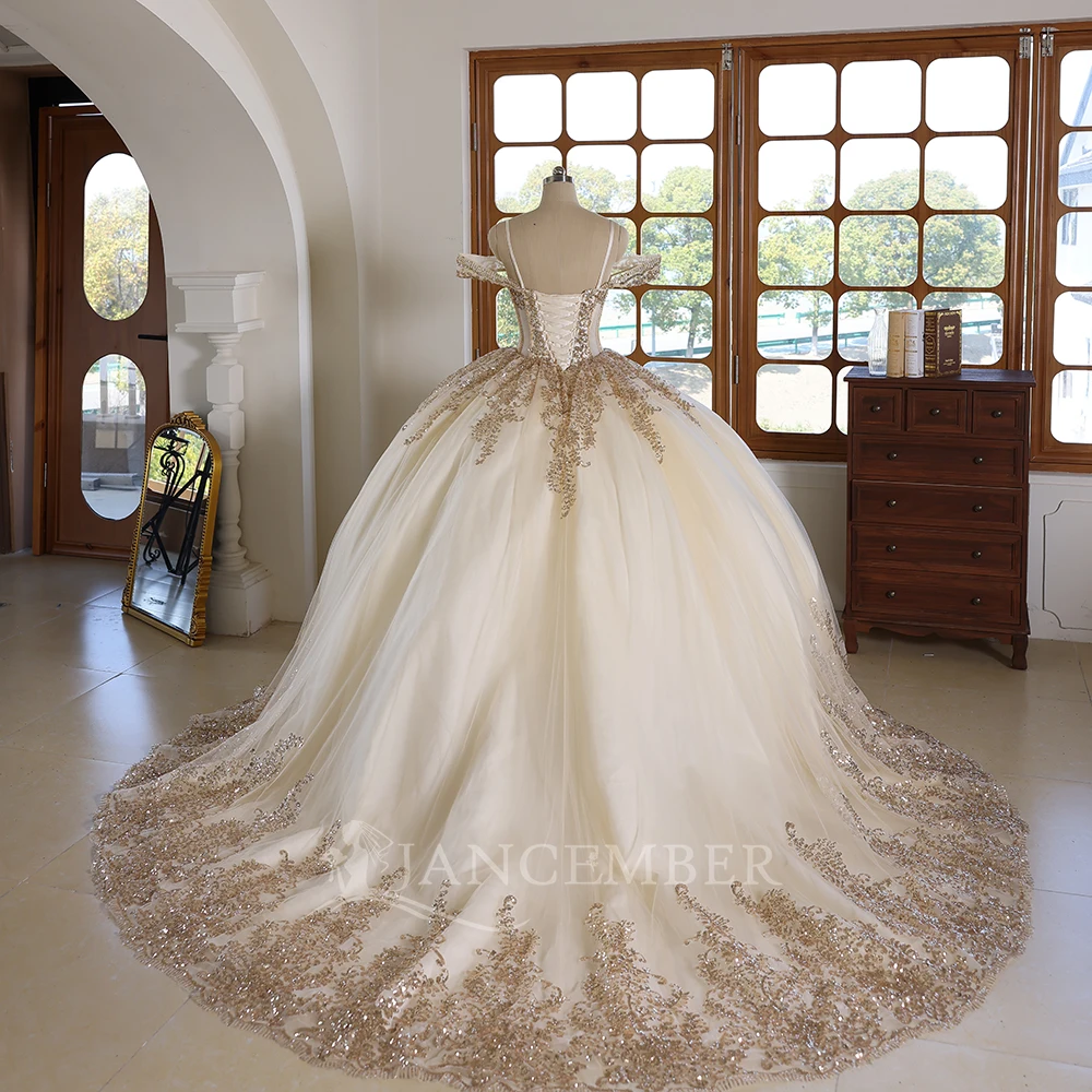Sweetheart Ball Gown Beaded Quinceanera Dresses Corset Dress Princess Sweet  16 15 Vestidos De Fiesta Wc042-4