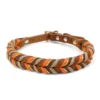 Leather Dog Collar Orange