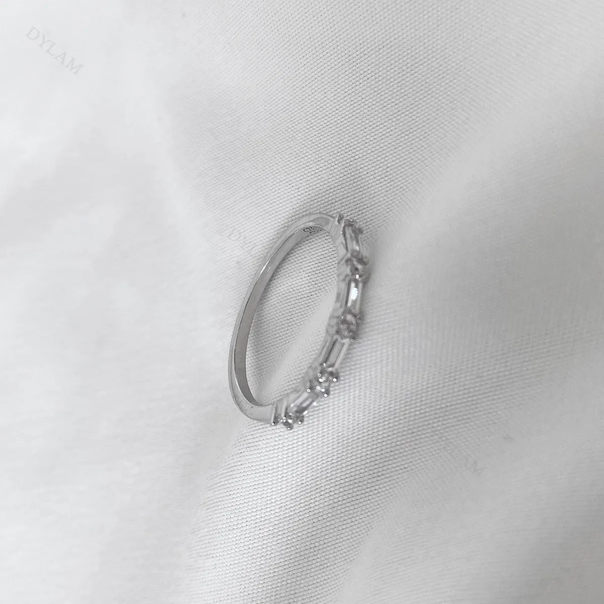 KAKODIY 925 Sterling Silver Electroplated Sterling Silver Ring Zircon Simulated Cubic Zirconia Stackable Engagement Ring Eternity Band Women Gifts detail 4