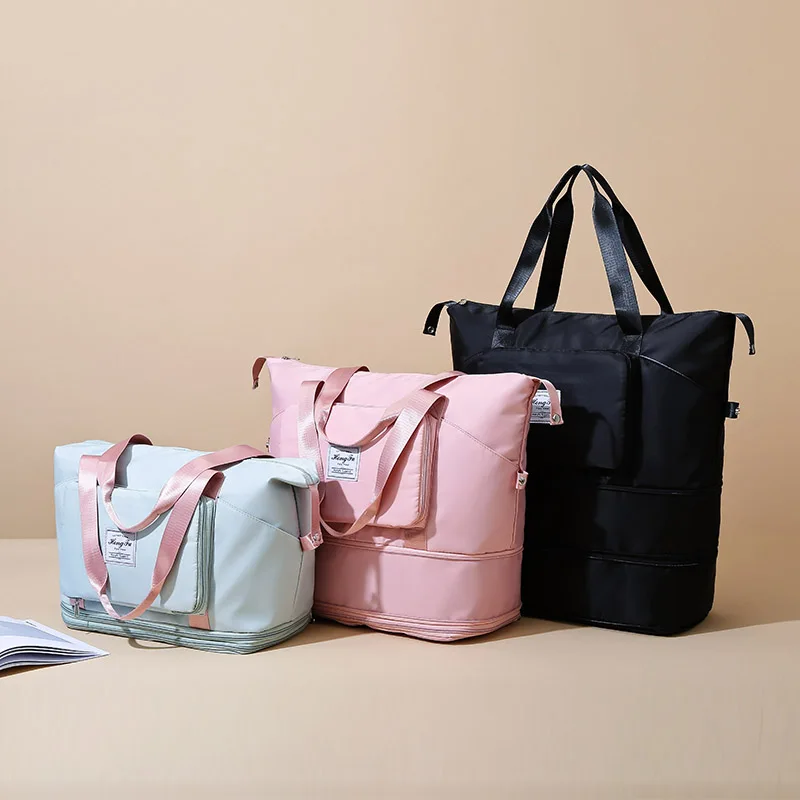 Double Layer Expandable Waterproof Dry Wet Separation Weekender ...