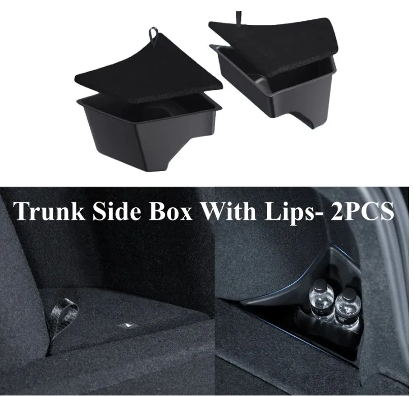 For Tesla Model 3 Highland 2024 Center Console Storage Box Rear Trunk Organizer Trays Backseat Vent Cover Charging Nonslip Mat