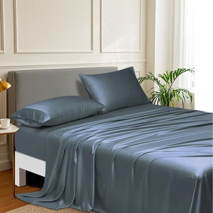 100% Customized Colors 4-piece Bamboo Sheet Sets 300TC Bed Sheet Flat Sheet Set