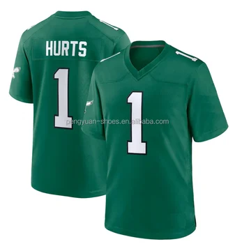 Wholesale Best Quality New Kelly Green #1 Jalen Hurts #11 AJ Brown #6  DeVonta Smith #62 Jason Kelce Stitched American Football Jersey From  m.