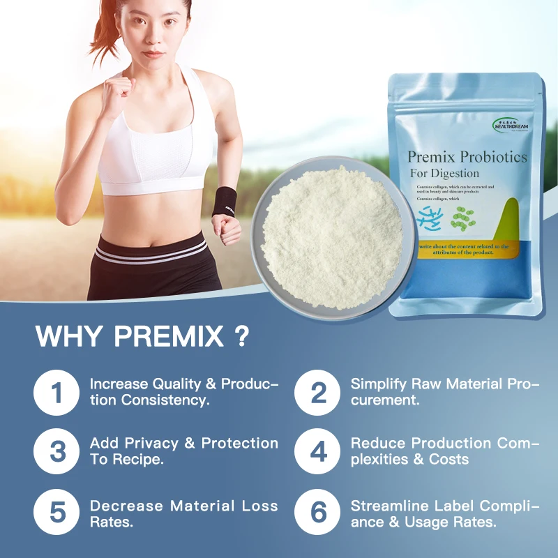 OEM Bulk Freeze-Dried Premix Probiotics Powder Formula Compound/Mix Probiotics Powder for Digestion From China Manufacturer