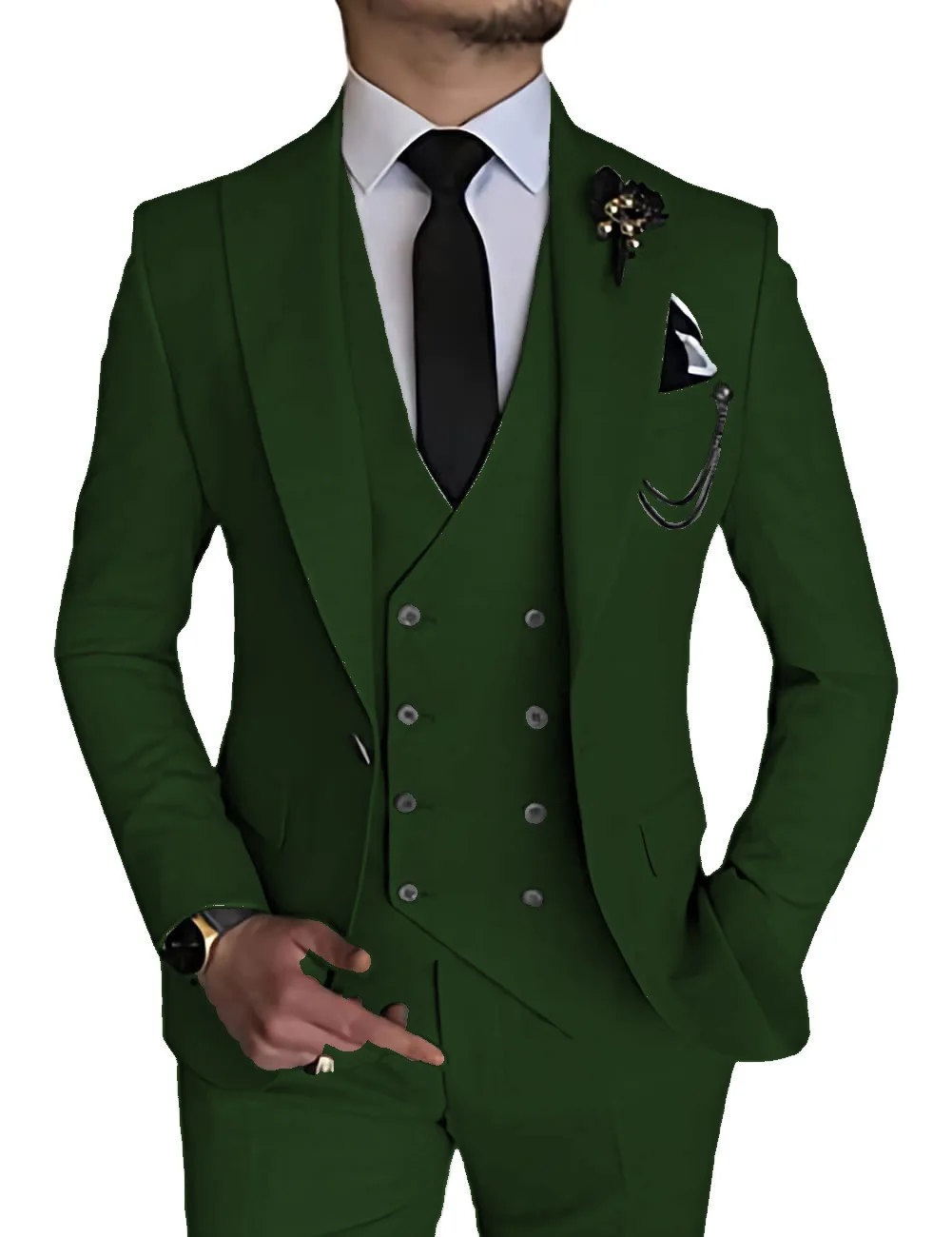Costume Homme Costume Slim Fit de Marque de Luxe - Costume Grande