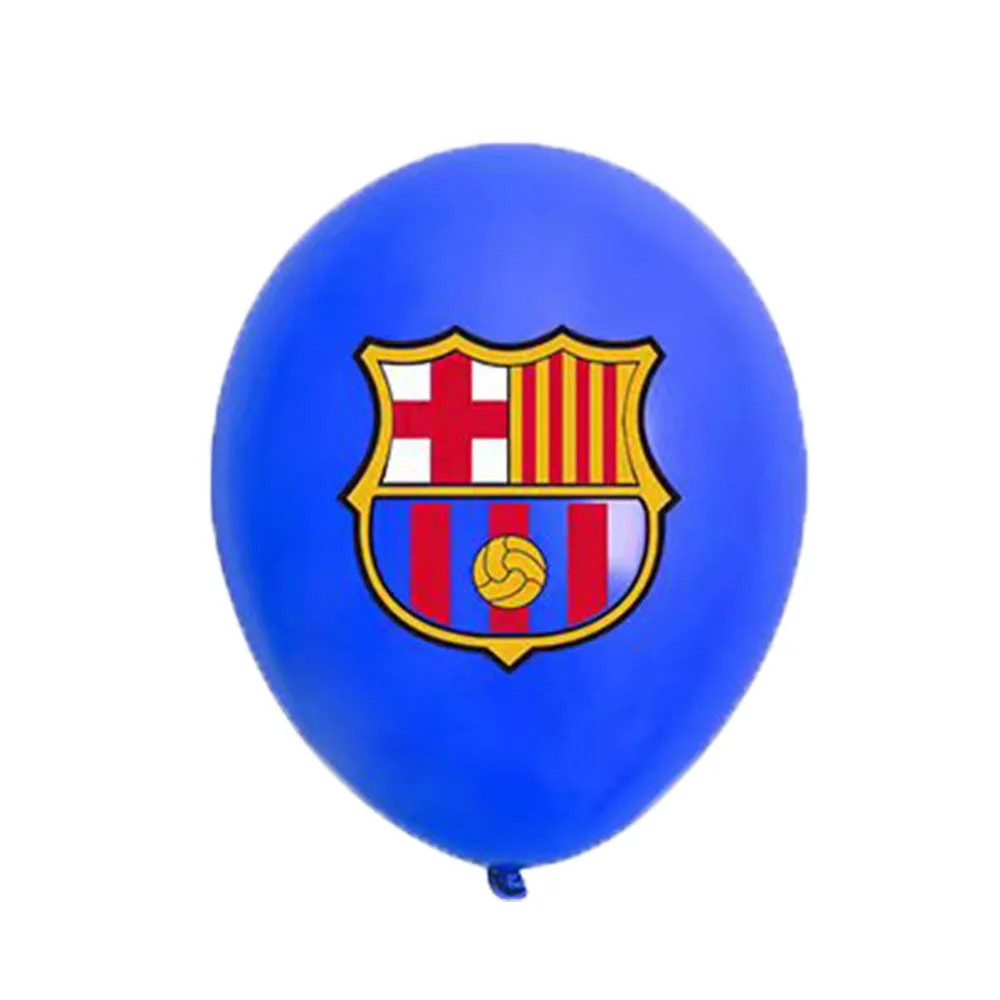 2026 FootballWorld Wholesale Barcelona Birthday Party Decorations Fan Team 12inch Thick Durable Aluminum Balloons Gifts