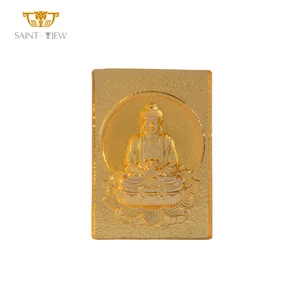Customization Liuli Crystal Glass Craft Interior Home Buddha Brick Sculpture