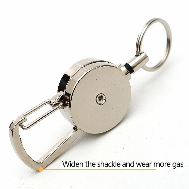 Fnb Rope Key Holder Outdoor Telescopic Wire Rope Key Anti-Theft Keychain