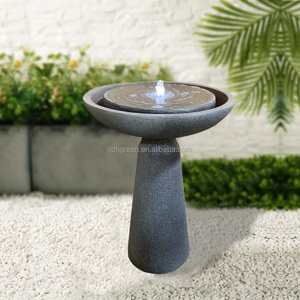 Customized Polyresin Decoration Birdbath Bubbler Water Feature American