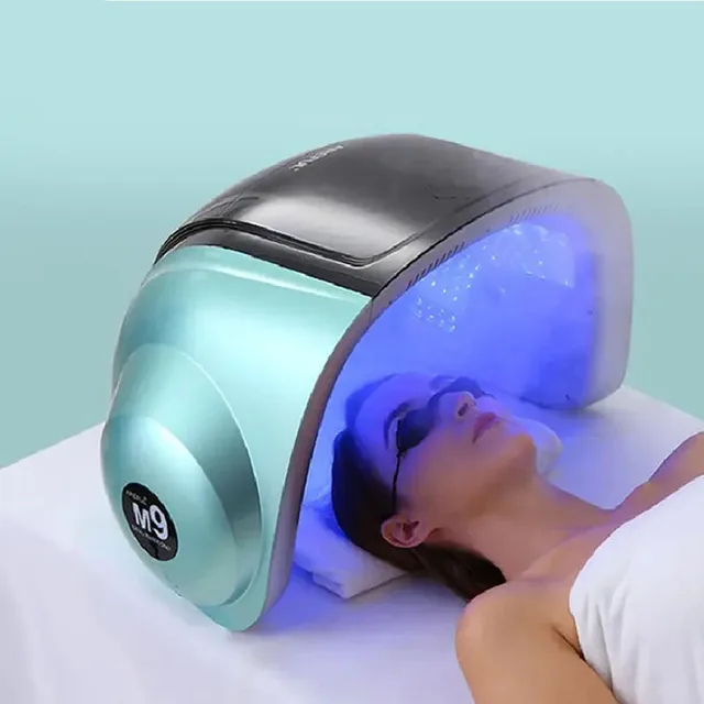 Hot And Cold Sprayer Facial Spa 9 Colors Pdt Led Red Light Mask Photon Therapy Facial Anti-aging Machine